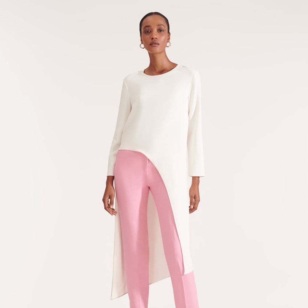 Veronica Beard Rome Tunic Top off/white